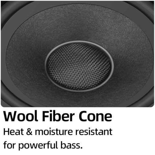 3.5-Inch Car Speaker Wool Fiber Cone+Fiberglass Sound Cap Full Frequency High Fidelity Audio 300W Peak Power 4 Ohms Professional High-End Stereo Surround Sound (2-Speakers) - color: Black 3.5Inch
