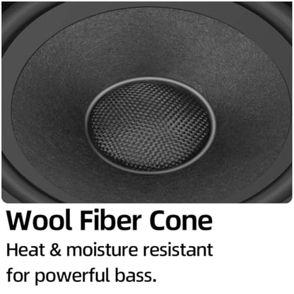 3.5-Inch Car Speaker Wool Fiber Cone+Fiberglass Sound Cap Full Frequency High Fidelity Audio 300W Peak Power 4 Ohms Professional High-End Stereo Surround Sound (2-Speakers) - color: Black 3.5Inch