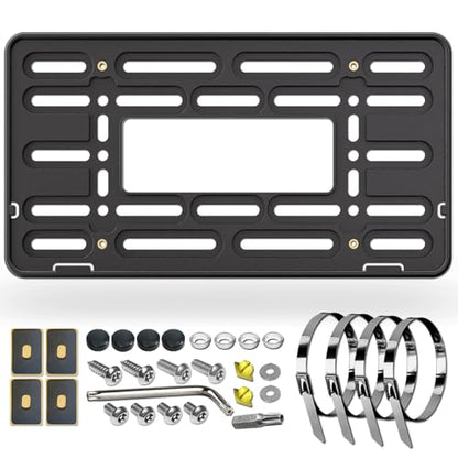 BGGTMO Front License Plate Bracket Holder, Bumper Car Tag Mounting Kit