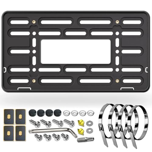 BGGTMO Front License Plate Bracket Holder, Bumper Car Tag Mounting Kit