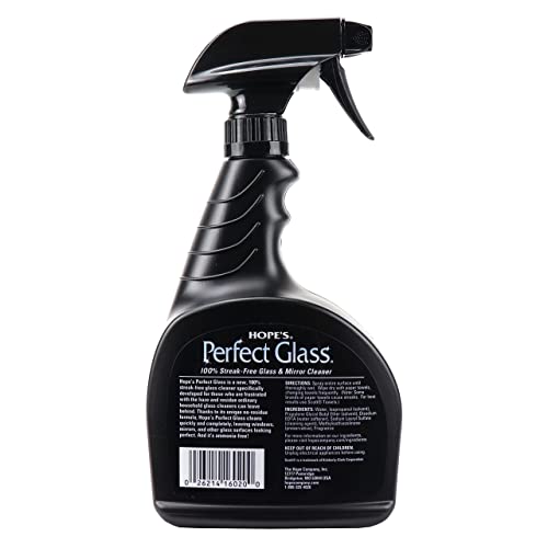 HOPE'S Perfect Glass Cleaner Spray, Streak-Free, Ammonia-Free Window, Mirror, Screen, Tinted Glass, and Shower Door Cleaner, Indoor and Outdoor Glass Surfaces, 32 Fl Oz, Pack of 6 - style: 32 Fl Oz (Pack of 6)
