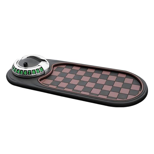 HZEL Car Dash Anti-Slip Pad, 3 in 1 Rotating Vehicle Dashboard Mat with Temporary Parking Number, Anti-Shake Auto Phone Sunglasses Keys Holder Organizer Pad, Universal Fit (Black/Brown/Silver) - color: Black/Brown/Silver