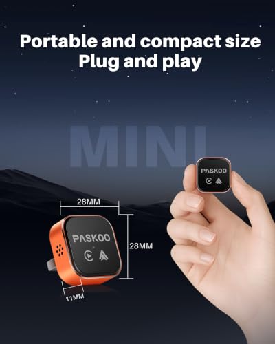 PASKOO 2026 Upgraded Wireless CarPlay Adapter for iPhone & Android - size: 2IN1