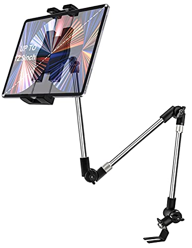 Car/Truck Seat Rail Tablet Mount, 35" Heavy Duty Car Floor Bolt Tablet Holder, Vehicle Front Seats Stand for iPad Pro Air Mini, iPhone, Galaxy Tabs, Z Fold, More 4-13" Cell Phones and Tablets