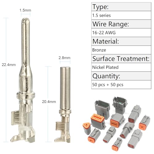440Pcs Automotive Electrical Pin Connectors Kit Crimp Terminal Pins - color: 440pcs Pin Terminals