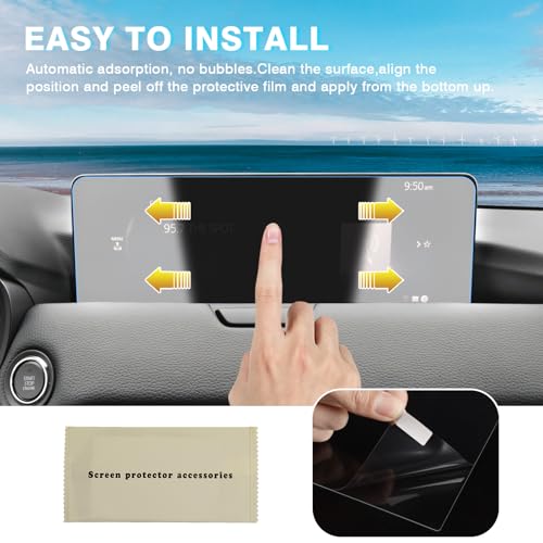 Karltys [Upgrade Screen Protector for 2024 2025 Mazda CX-90/ CX-70 [No Glare & Fingerprint](No Buttons) 12.3-Inch Accessories Touchscreen Tempered Glass - size: 2024 2025 Mazda CX-90/ CX-70