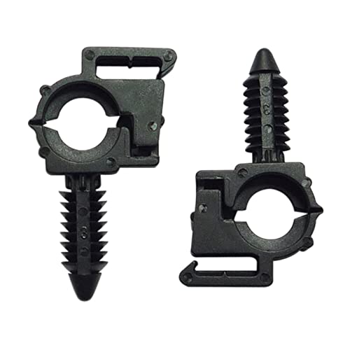 Woodzdon 50 Pcs Wire Loom Routing Clip I.D. 1/4" O.D. 3/8" for GM 12040984 Black Nylon Retainer Wiring Harness Convoluted Conduit Fit for Chevrolet for Buick for Cadillac for Pontiac for Oldsmobile