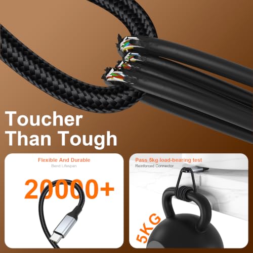USB to USB C Cable 3FT, 2-Pack USB A to USB C Fast Charging Cord Braided, 3 FT USB to USBC Charger Cable for CarPlay, iPhone 17/16/15 Pro Max, Galaxy S26/S25, iPad Pro/Air - size: 3 FT