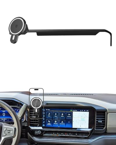 PZK Car Phone Holder for 2022-2026 Chevy Silverado/GMC Sierra 13.4'' Screen - color: Magsafe+ Wireless Charger, size: Silverado 1500 /GMC Sierra 1500 2022-2026