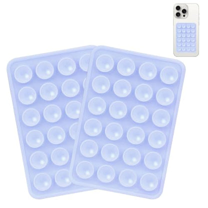Giumel 2PCS Silicone Suction Phone Case Mount,Non Slip Suction Cup, Hands-Free Phone Accessories Holder for Selfies and Videos,Silicone Adhesive Stand Sticky for Cell Phone Lavender - color: Lavender