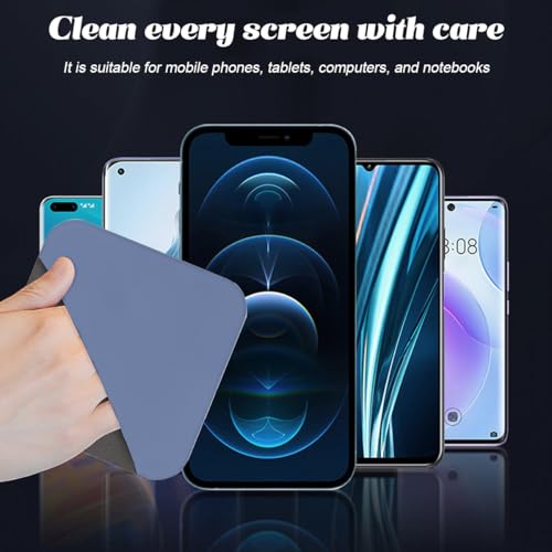 Car Screen Cleaner, Square Microfiber Vehicle Touchscreens Cleaning Cloth, Foldable Scratch-Free Auto Screen Cleaning Wipe, Universal Fit (Blue Gray) - color: Blue Gray