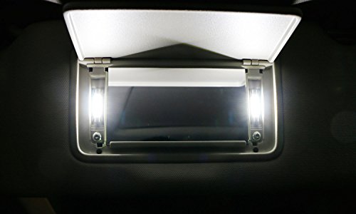 iJDMTOY 4pcs Extremely Bright 9-SMD 29mm 6614 Replacement Bulbs Compatible With Car SUV Truck Sunvisor Flips Vanity Mirror Lights, Xenon White