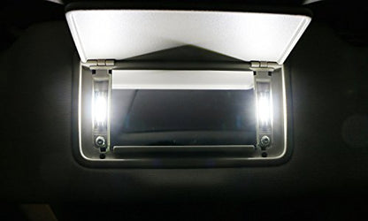 iJDMTOY 4pcs Extremely Bright 9-SMD 29mm 6614 Replacement Bulbs Compatible With Car SUV Truck Sunvisor Flips Vanity Mirror Lights, Xenon White