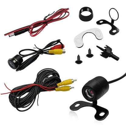 Car Reversing Camera, IP68 Waterproof HD Night Vision Rear View Cameras, 170 Degree Wide-Angle Dynamic Path Guide Line Camera, with Bracket Wire Harness, Universal for Cars (Black)
