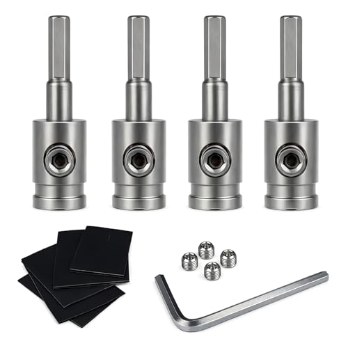 Set of 4 Heavy-Duty Brass Amp Input Reducers (4 AWG to 8 AWG) with Heat Shrink Tubing for Car Audio - size: 4Pcs（4 to 8 Gauge）