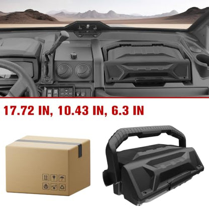 Dash Storage Box for Can-Am Defender, Passenger Dashboard Removable Storage Bin with Handy Tool Box for Can-Am Defender HD8/HD10 2016-2025, Replace OEM #715004344