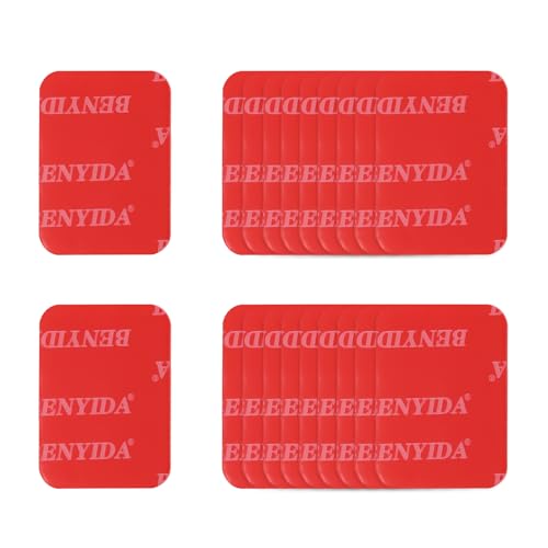 20 Pcs Double Sided Adhesive Pads, 1.18 x 1.57 Inch Dash Cam Sticky Pads Self-Adhesive Square Mounting Foam Tape Waterproof & Heat Resistant for Car Walls Picture Home Decor, Red - size: 1.18 x 1.57 Inch