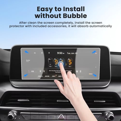 Canvcle 2PCS Screen Protector for 2020-2022 Kia Telluride & Kia Niro Accessories, 10.25 Inch Navigation Screen Tempered Glass Touchscreen Protector Navigation Screen Cover Protective Film - size: 2020-2022 Kia Telluride/Kia Niro 10.25 Inch