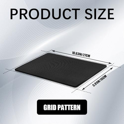 Car Dashboard Anti-Slip Mat, 10.6"×5.9" Universal Car Dash Sticky Rubber Mat, Non-Slip Car Magic Dashboard Sticky Adhesive Mat for Cell Phones, Keys, Coins, Sunglasses (Grid) - color: Grid