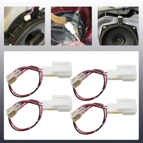 New 4pcs Car Door Speaker Wiring Harness Adapter Connector Plug Wires Fit for Subaru 2015-2020 WRX STI & for 2012-2019 Outback Legacy,by XSPANDER