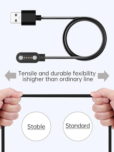 Charging Cable for Canmore Golf GPS H300/TW402/TW410/TW411/HG200/ HG200 Plus,Magnetic USB Charging Cable 3.3ft USB Flexible Charger Cord Cable Accessories，（2 Pack）