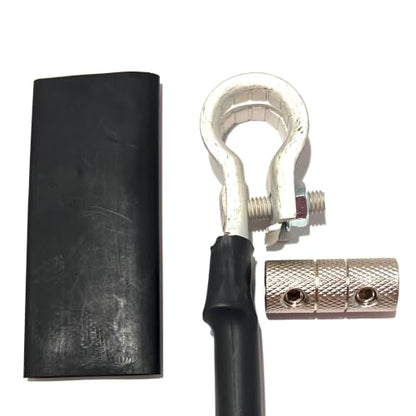 EDS 926-4014 9264014 4 AWG NEGATIVE Battery terminal Connector Kit - 16mm crimp clamp pigtail & splice kit and heat shrink. USA Made OE Replacment for Toyota Nissan Ford Hyundai Mazda etc vehicles - size: 4 AWG
