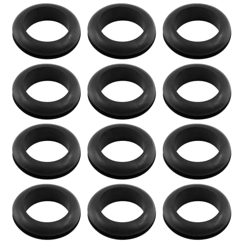 12 Pcs Rubber Grommet, 1-1/5" ID 1-1/3" Hole, Black - color: Black, size: 30mm (1-1/5 inch)