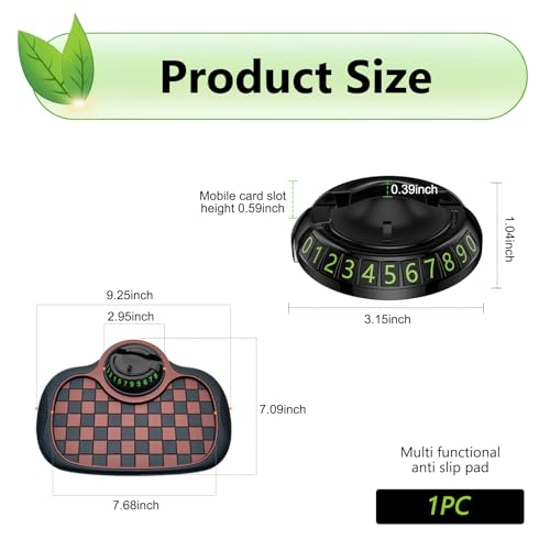 Multifunctional Car Dashboard Anti-Slip Mat, 360° Rotatable Phone Holder 3-in-1 Storage Organizer Pad for Phones, Sunglasses, Keys & Daily Essentials (Brown #C) - color: Brown