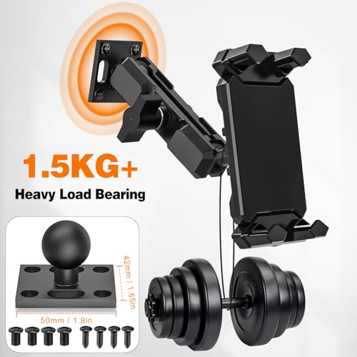 Tablet Holder for Truck, Heavy Duty Drill Base Tablet Car Mount with 5.91" Arm for Truck/Cars/Walls, iPad Holder Compatible with iPad Pro, Kindle Fire, and All 4.7-13.5" Devices