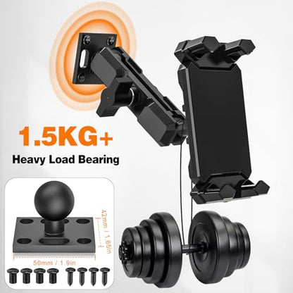 Tablet Holder for Truck, Heavy Duty Drill Base Tablet Car Mount with 5.91" Arm for Truck/Cars/Walls, iPad Holder Compatible with iPad Pro, Kindle Fire, and All 4.7-13.5" Devices