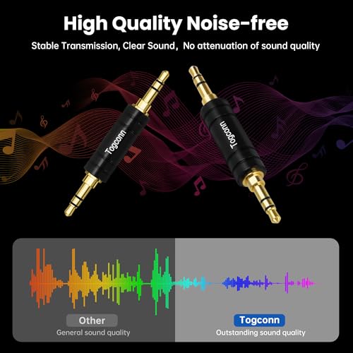 Gold-Plated 3.5mm Audio Adapter 2 Pack - 3-Pole TRS to 3.5mm Jack Coupler for BT Receiver, MP3 Player, Car Transmitter, Speakers - style: 2 Pack