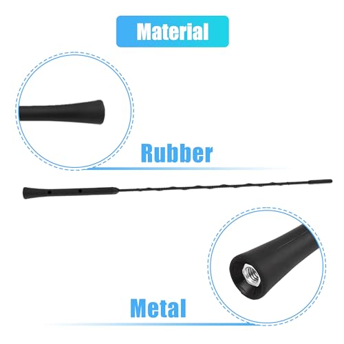 X AUTOHAUX 16" Universal Car Antenna Radio AM FM Antenna Aerial Flexible Antenna 40.5cm Radio Antenna Booster Signal Roof Mast Replacement Black - size: 16"