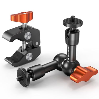 K&F CONCEPT 6" Magic Arm Clamp with Super Clamp 360° Ballhead Mini Arm - size: 6 Inch with Clamp