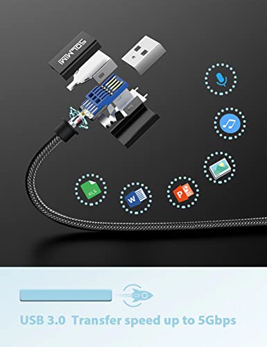 USB-C to USB 3.0 Adapter (20cm), USBC Female to USB Male Adapter, USB-A to USBC Convertor Compatible with iPad 2018,Samsung Galaxy Note 10 S21 S20 S20+ 20+ Ultra(Net Cord Length 15cm) - size: 20CM/0.65FT