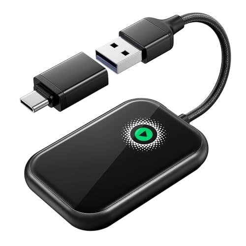 Smarter CarPlay Pro – 2-in-1 Wireless CarPlay & Android Auto Adapter, WiFi 6 & BT 5.4, Zero Latency Real-time Transmission, 5s Auto-Reconnect, Plug & Play, 98% Cars Compatible (2015+)