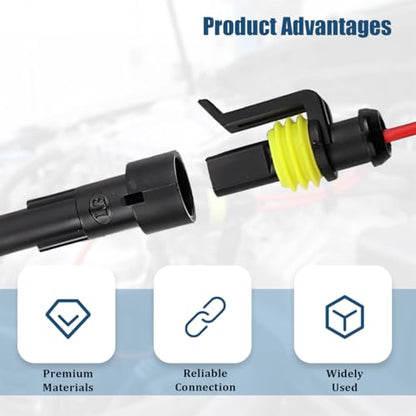 5PCS 1 Pin Car Electrical Wire Connector, Waterproof Male and Female Vehicle Terminal Wire Connectors Plug, Automotive Wire Plug Socket Kit, Universal for Sedan Truck Motorcycle - size: 1 Pin