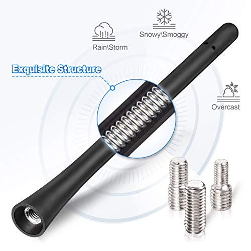 Eightwood Car Radio Rubber Antenna Mast 7in, AM FM Car Antenna Replacement - color: antenna mast