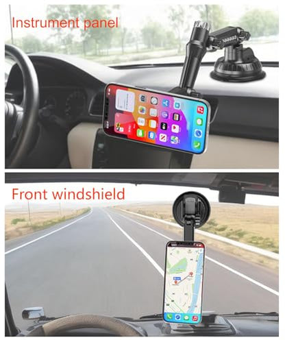 OCEANLOVE for Magsafe Phone Holder Tuck Pickup Car Windshield Dashboard Mount,Heavy Duty Long Arm Suction Cup, Accessories for Window Windscreen Compatible with iPhone 16 15 14 13 12 Smartphones