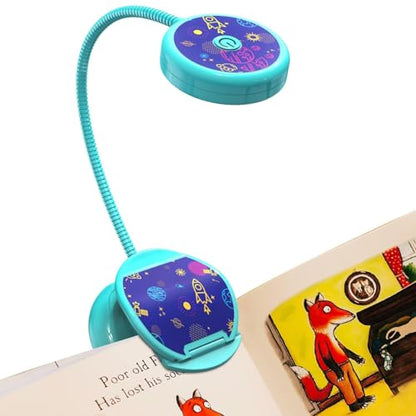 Vekkia Cute Rechargeable Book Light, Eye Caring Reading Light(Blue) - color: Blue
