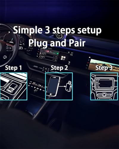 Wireless CarPlay Android Auto Adapter Plug and Play AI Box for Factory Wired