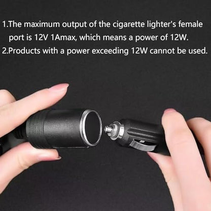 USB C Male to 12V Car Cigarette Lighter Female Power Converter Cable 1FT, USB C 5V to 12V boost power adapter cable, for Driving Recorders, GPS and Other 12W