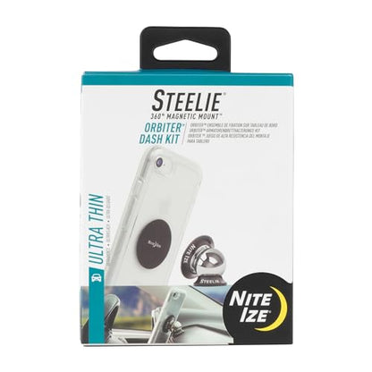 Nite Ize Steelie Orbiter Dash Kit - Metal Plate Attaches to Exterior of Charger - Dashboard System with Magnetic Socket, Dash Mount & Metal Plate - Orbiter - style: Orbiter