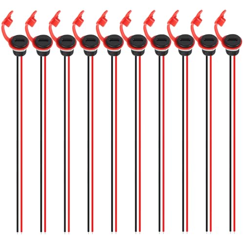 10PCS Type-C 2 Pin Wire Female Chassis Waterproof Jack Connectors 3A USB C Pigtail Cable Extension Socket Plug Connector for DIY - style: I