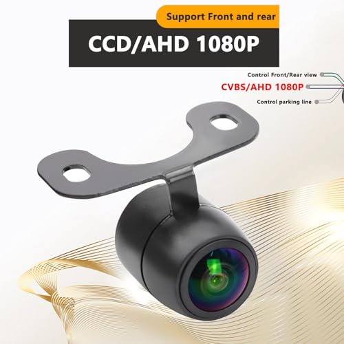 Backup Camera for Cars,Universal AHD 1080P Fisheye CCD Waterproof Wide View Angle Rear/Front View Back up Camera for HD Night Vision for Car Parking Assist Camera Reversing Parking Three Control Line