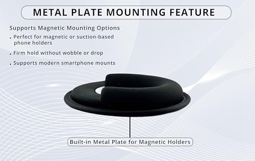 – Car Dashboard Mount | Soft Nylon, Metal Round Mount Dashboard | Weighted Sandbag Base with Magnetic Mount Option | Ideal for Phone Holders, Dash Cams, Cars, Trucks & Rvs | Black - 1 lb
