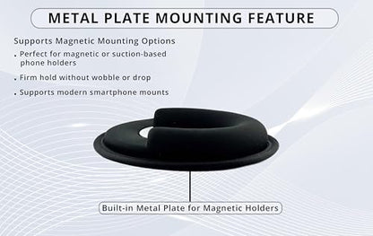 – Car Dashboard Mount | Soft Nylon, Metal Round Mount Dashboard | Weighted Sandbag Base with Magnetic Mount Option | Ideal for Phone Holders, Dash Cams, Cars, Trucks & Rvs | Black - 1 lb