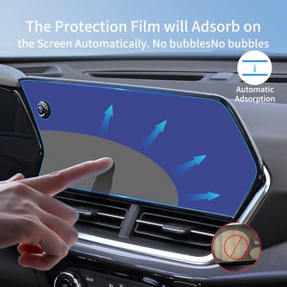 Tempered Glass Screen Protector 11" Nav + 8" Dash for 2026 Chevy Trax LT - color: for 25-26 Chevy Trax Set Blue