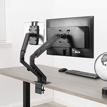 VIVO Universal VESA Mount Adapter for Tablets, 2-in-1 Laptops, & 15.6 inch Portable Monitors, Max VESA 100x100, Adjustable Laptop Holder, Black, MOUNT-UVM02 - size: up to 15.6" monitors + VESA mount