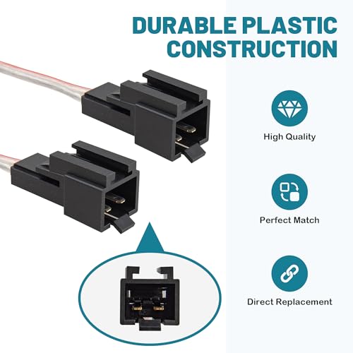NuIth Car Speaker Wiring Harness Connector Adapter Replacement for Chrysler/Dodge/Jeep/Eagle/Plymouth 1991-2007 Aftermarket Door Speaker Wire Cable Plug 2 PC