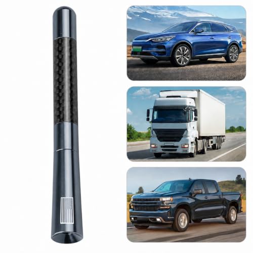 BESULEN 4.7 Inch Car Short Antenna, American Flag Design, Gray - color: Gray, size: 4.7 Inch